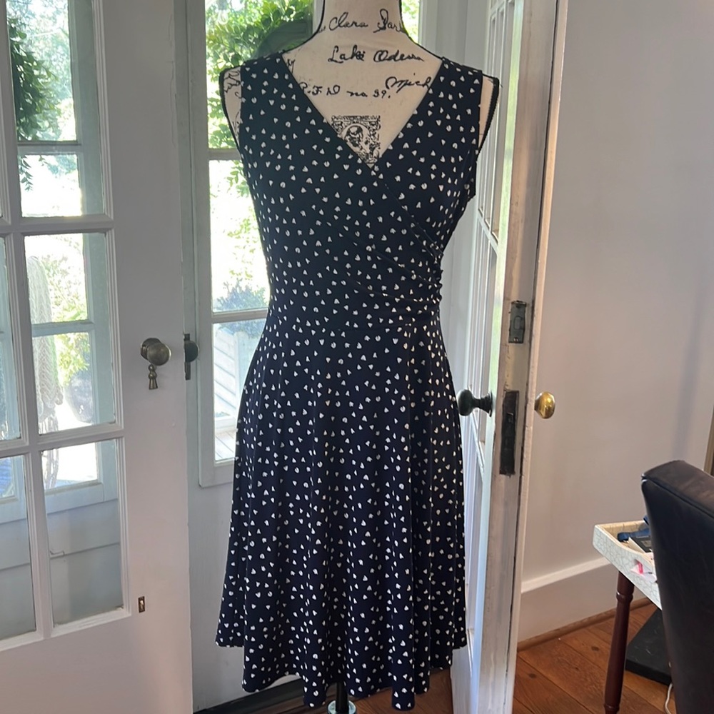 Gilli Navy blue cross front stretchy knit dress from Stitch Fix size small